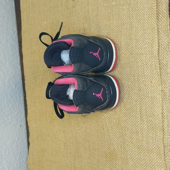 Jordan 4 Retro "Denim" Kid's Sneakers Sz 10C, Blue/Pink, Good Condition, No Box - Picture 5 of 7